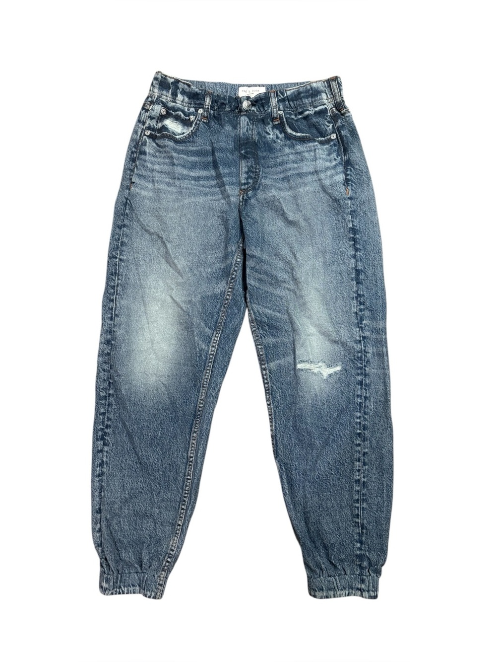 RAG & BONE Miramar Denim Print Jogger Sweatpant Jeans Lynn Wash Size Medium